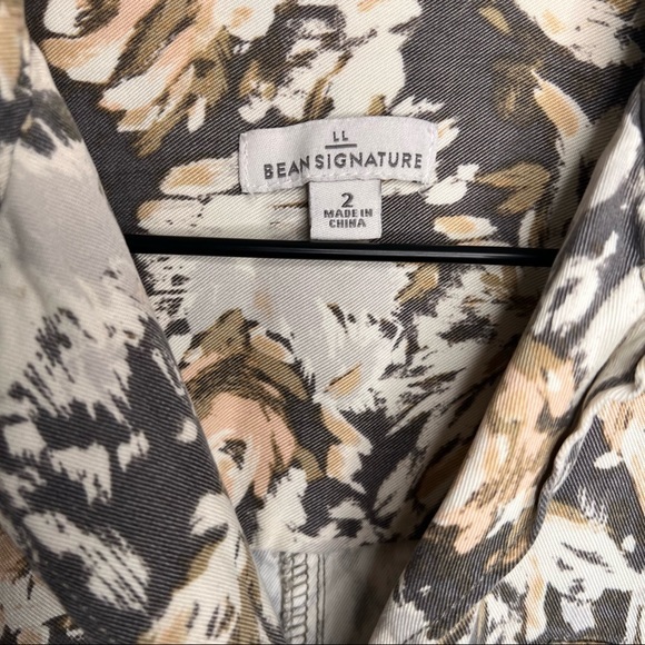 L.L Bean Signature Short Sleeve Floral Utility Waist Tie Dress Size 2 - Picture 3 of 11